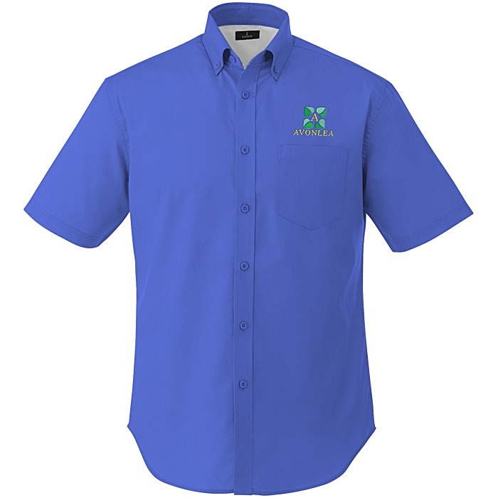 Custom Wilshire Twill Short Sleeve Dress Shirt - Men's