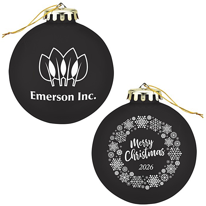 Custom Round Shatterproof Ornament - Snowflake - Merry Christmas