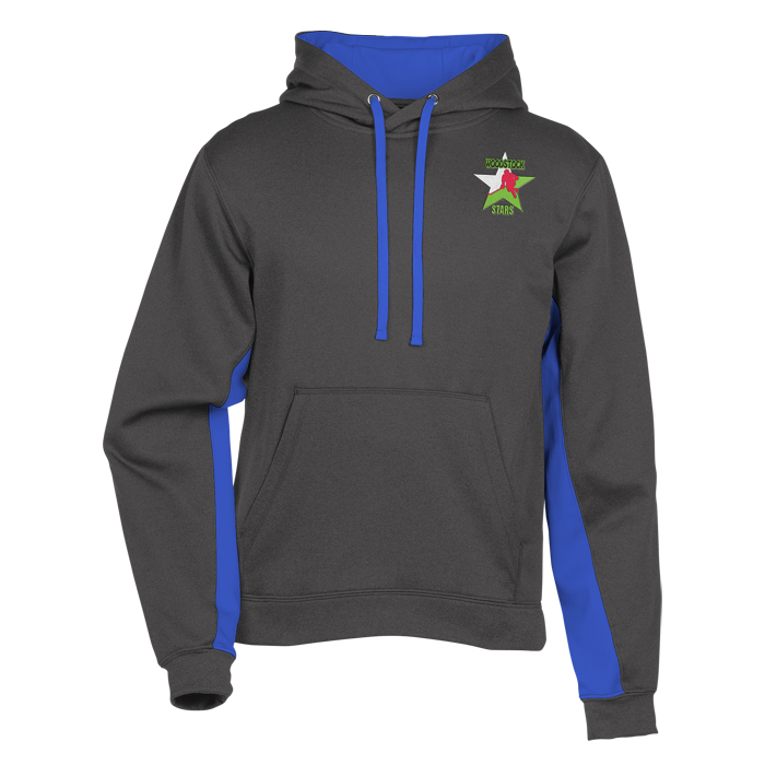 Custom Game Day Colourblock Performance Hooded Sweatshirt - Embroidered