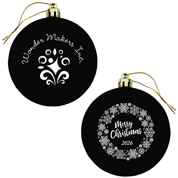 Custom Flat Shatterproof Ornament - Snowflake - Merry Christmas