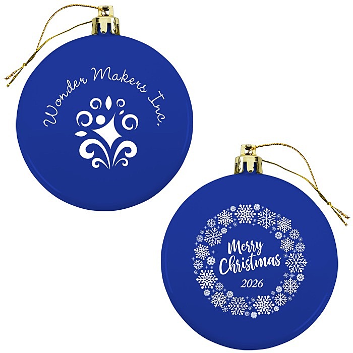 Custom Flat Shatterproof Ornament - Snowflake - Merry Christmas