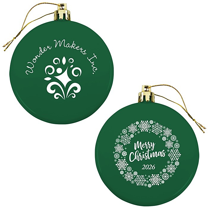 Custom Flat Shatterproof Ornament - Snowflake - Merry Christmas