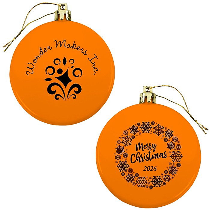 Custom Flat Shatterproof Ornament - Snowflake - Merry Christmas