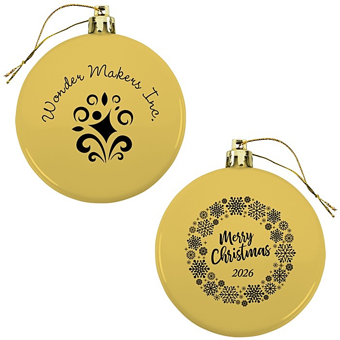 Custom Flat Shatterproof Ornament - Snowflake - Merry Christmas