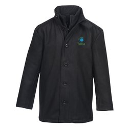 Custom Melton Wool Blend Town Coat - Men's