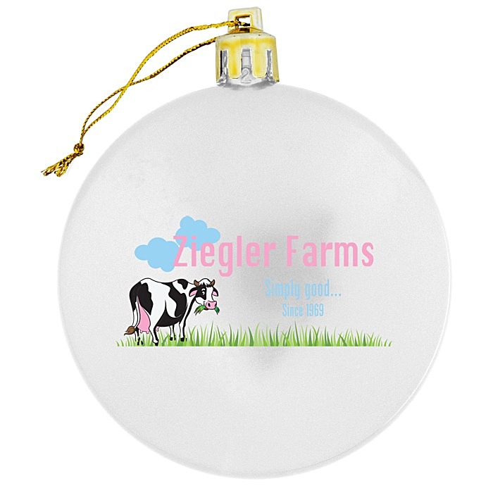 Custom Flat Shatterproof Ornament - Opaque - Full Colour