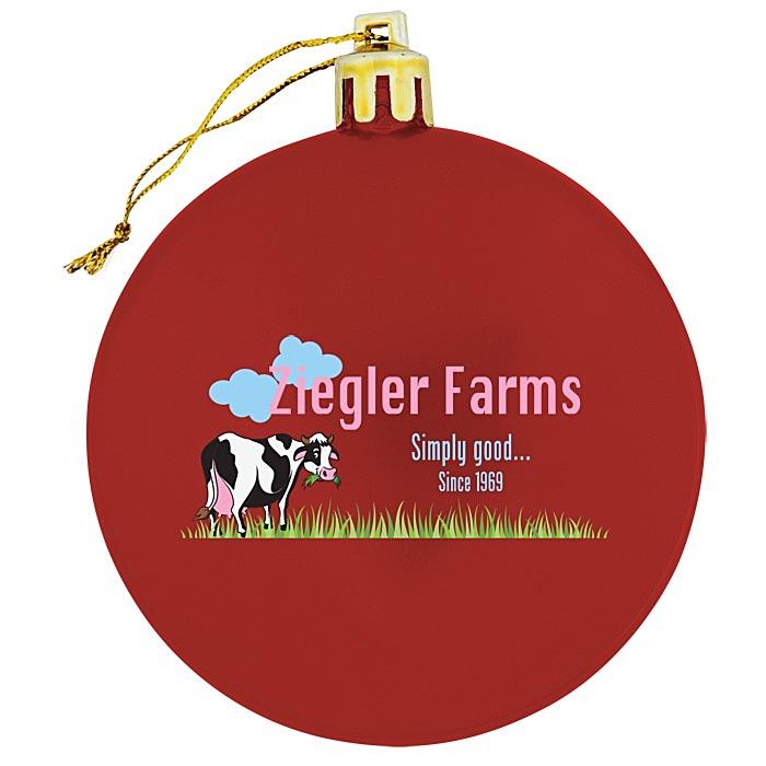 Custom Flat Shatterproof Ornament - Opaque - Full Colour