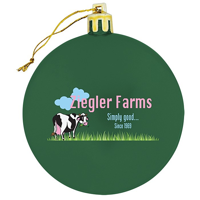 Custom Flat Shatterproof Ornament - Opaque - Full Colour