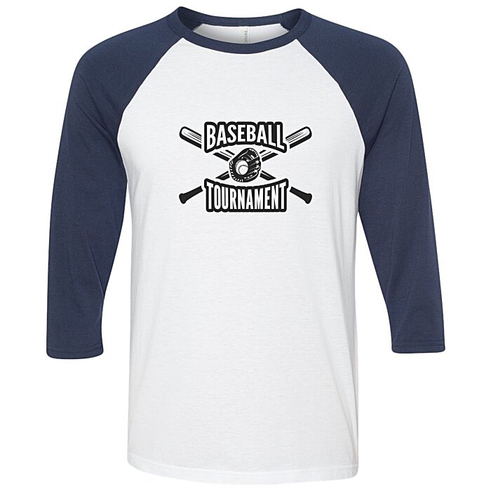 Custom Bella+Canvas 3/4 Sleeve Tri-Blend Baseball Tee