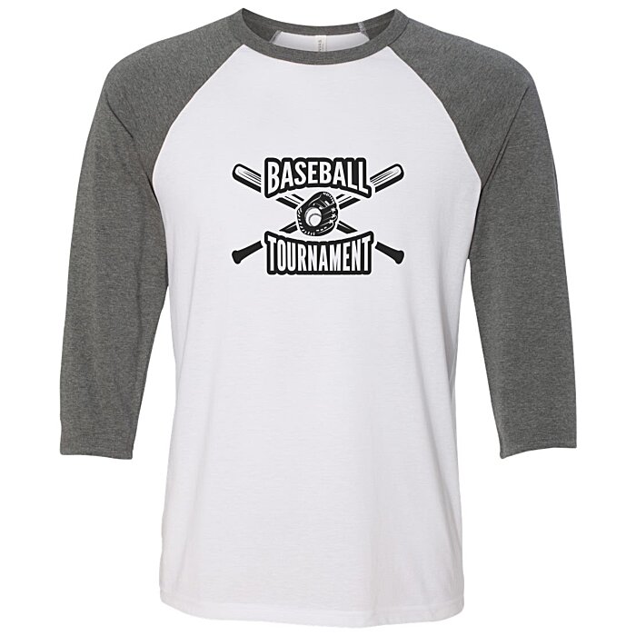 Custom Bella+Canvas 3/4 Sleeve Tri-Blend Baseball Tee