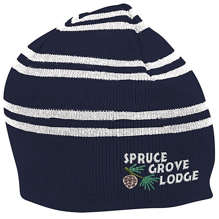 Custom Multi-Stripe Knit Beanie