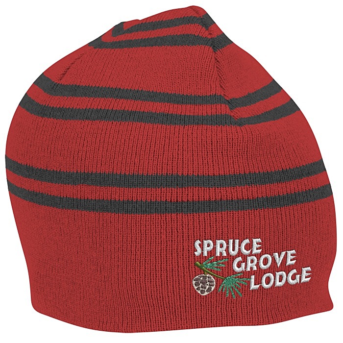 Custom Multi-Stripe Knit Beanie