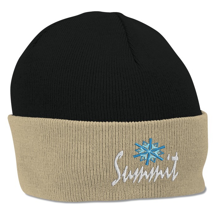 Custom Contrast Cuff Knit Toque