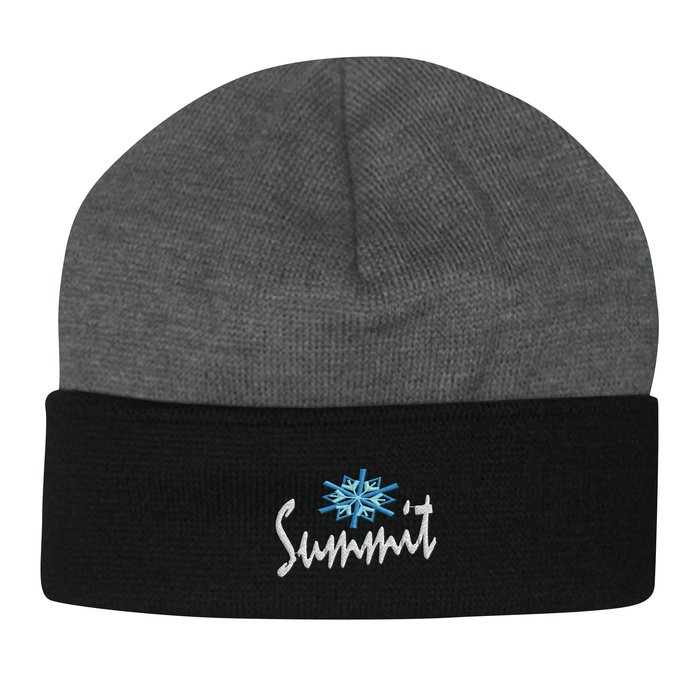 Custom Contrast Cuff Knit Toque