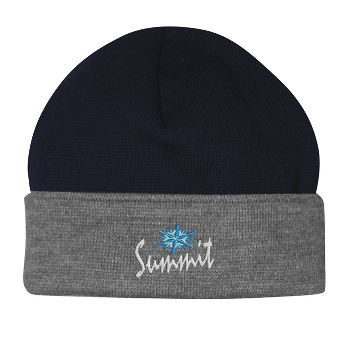 Custom Contrast Cuff Knit Toque