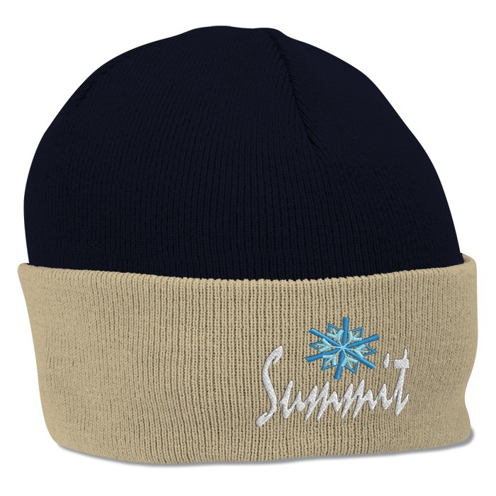 Custom Contrast Cuff Knit Toque