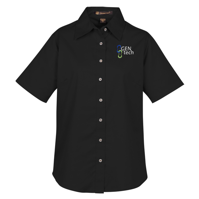 Custom Harriton Twill SS Shirt with Stain Release - Ladies'