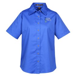 Custom Harriton Twill SS Shirt with Stain Release - Ladies'