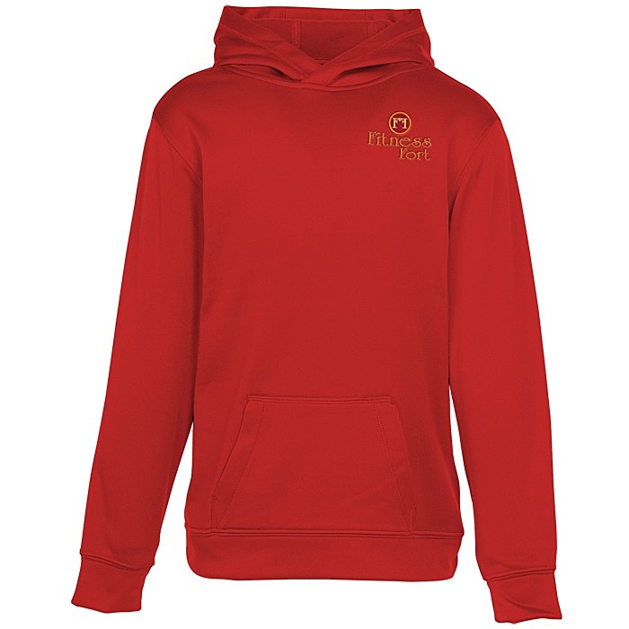 Custom Game Day Performance Hooded Sweatshirt - Youth - Embroidered