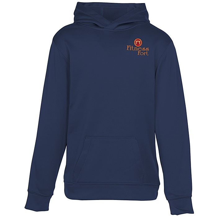 Custom Game Day Performance Hooded Sweatshirt - Youth - Embroidered