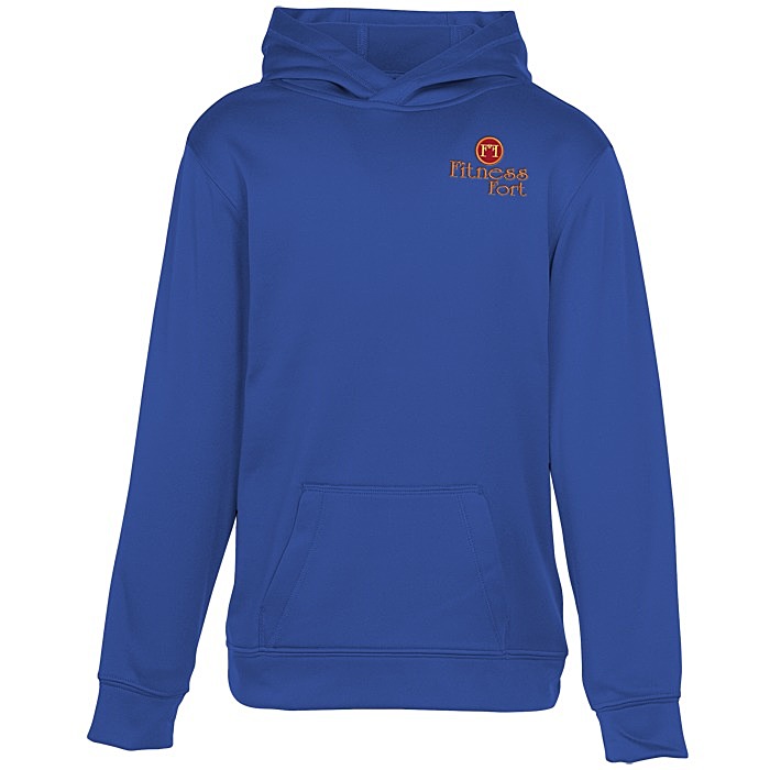 Custom Game Day Performance Hooded Sweatshirt - Youth - Embroidered
