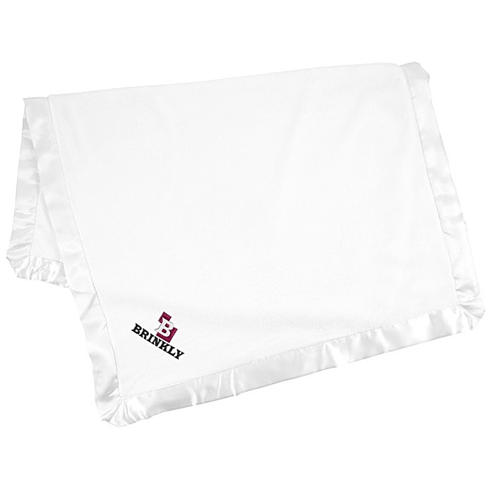 Custom Satin Trim Tahoe Microfleece Baby Blanket