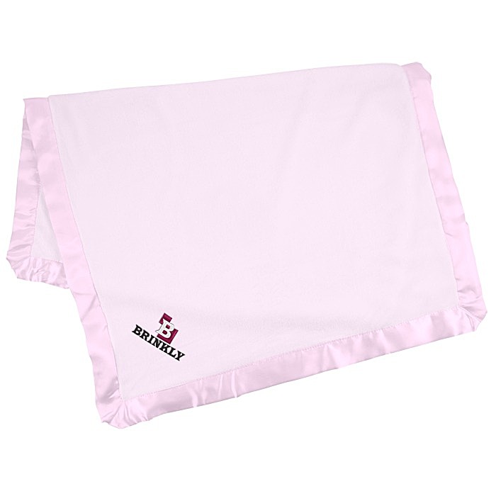 Custom Satin Trim Tahoe Microfleece Baby Blanket