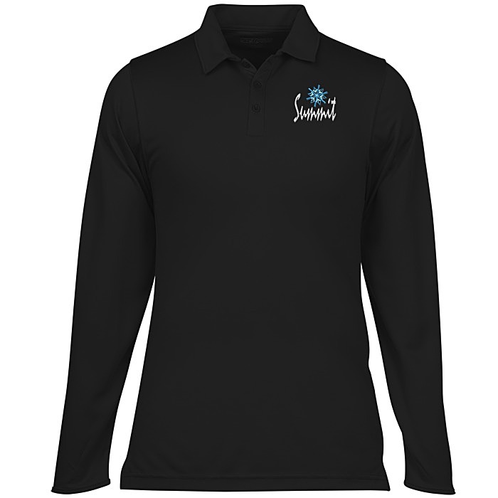 Custom Summit Performance Long Sleeve Polo - Men's