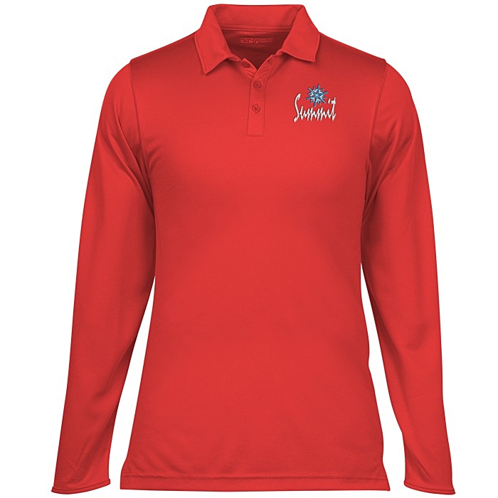 Custom Summit Performance Long Sleeve Polo - Men's
