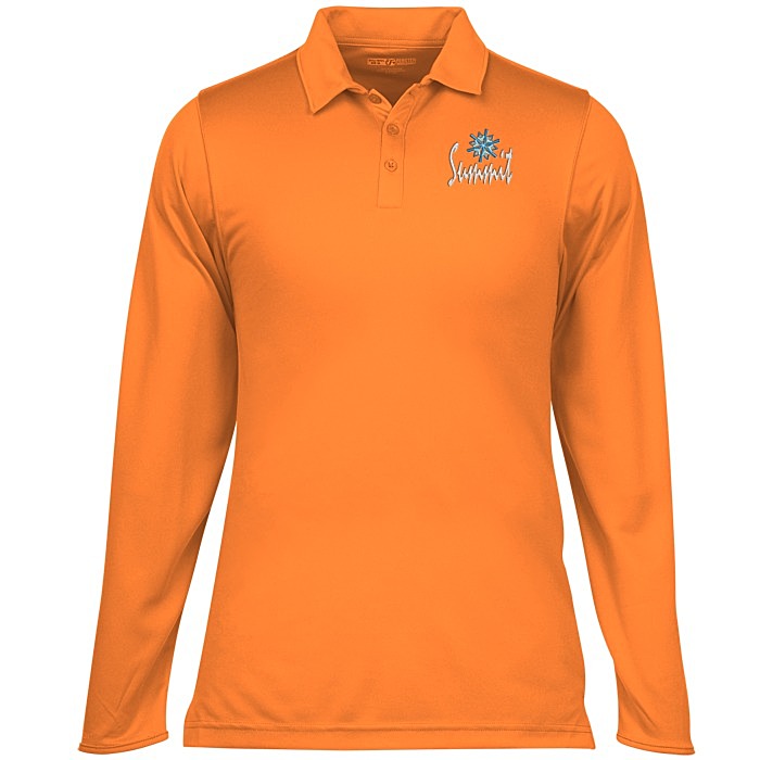 Custom Summit Performance Long Sleeve Polo - Men's