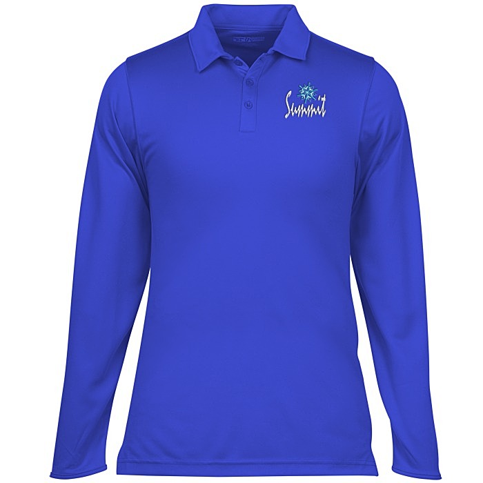 Custom Summit Performance Long Sleeve Polo - Men's