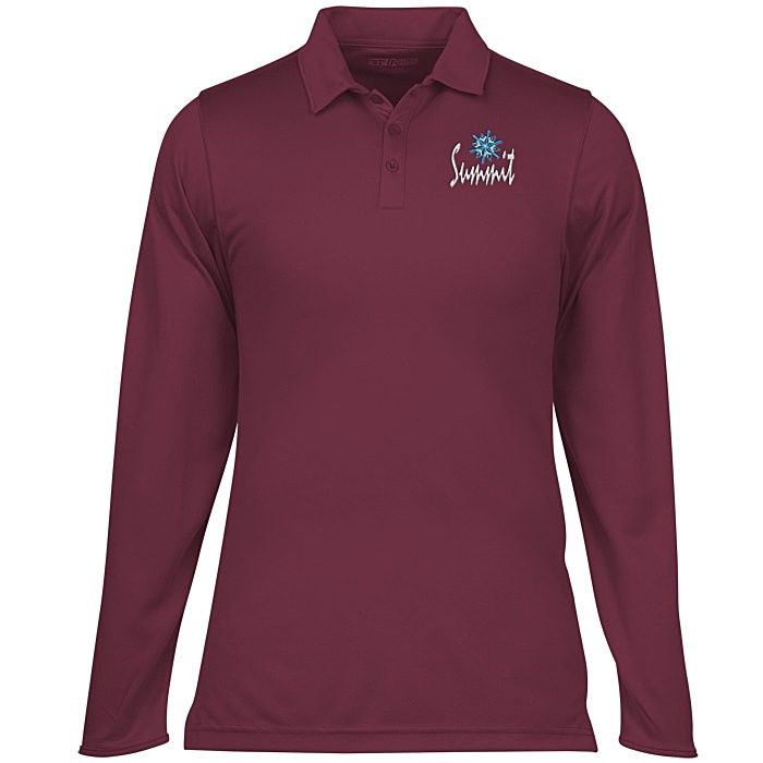 Custom Summit Performance Long Sleeve Polo - Men's