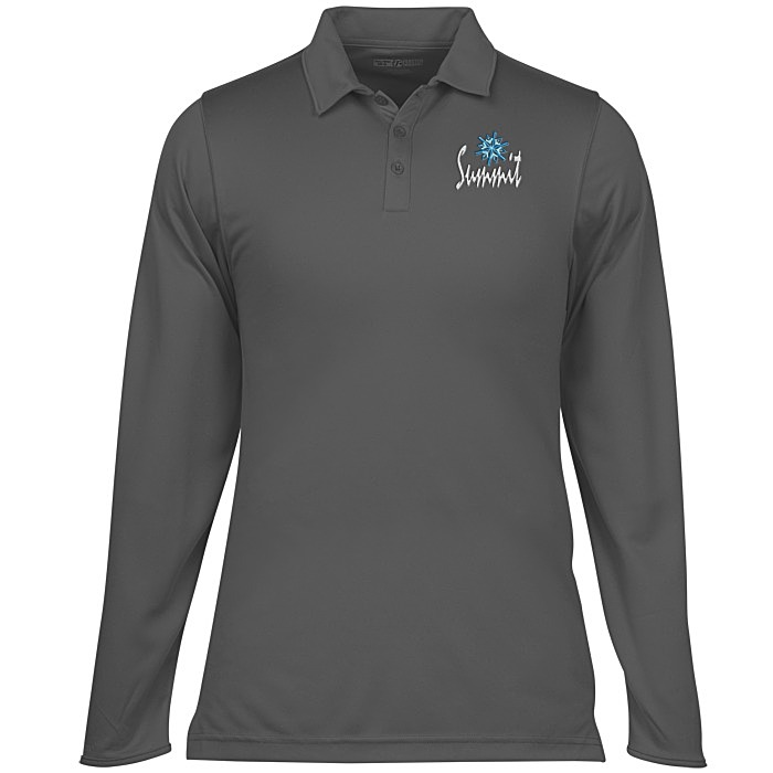 Custom Summit Performance Long Sleeve Polo - Men's