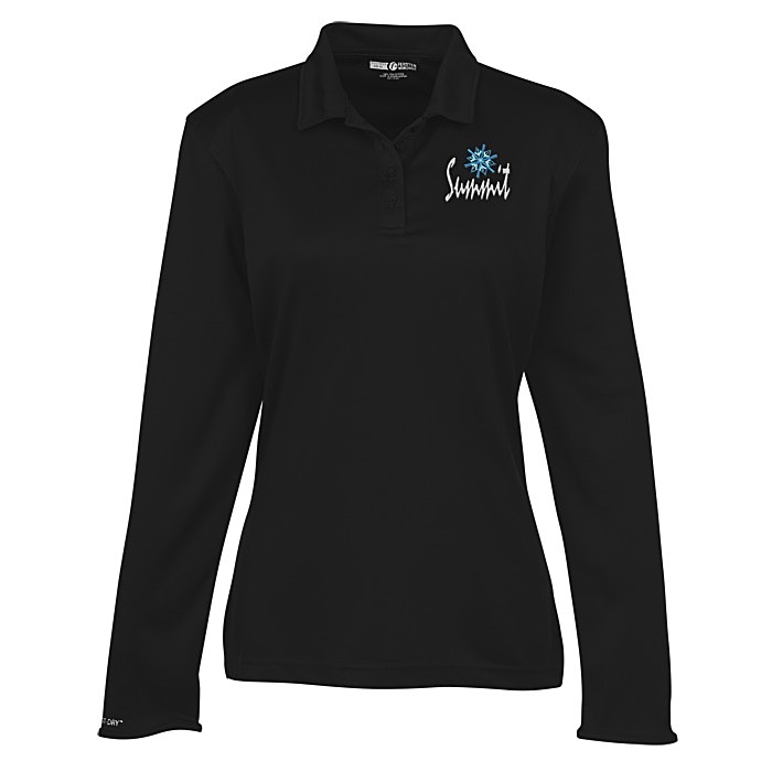 Custom Summit Performance Long Sleeve Polo - Ladies'