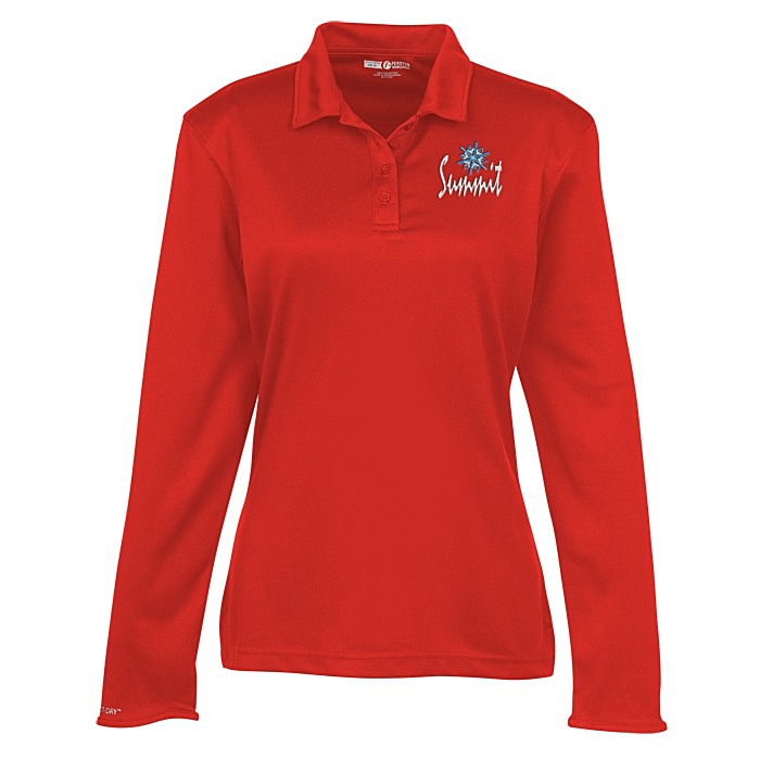Custom Summit Performance Long Sleeve Polo - Ladies'