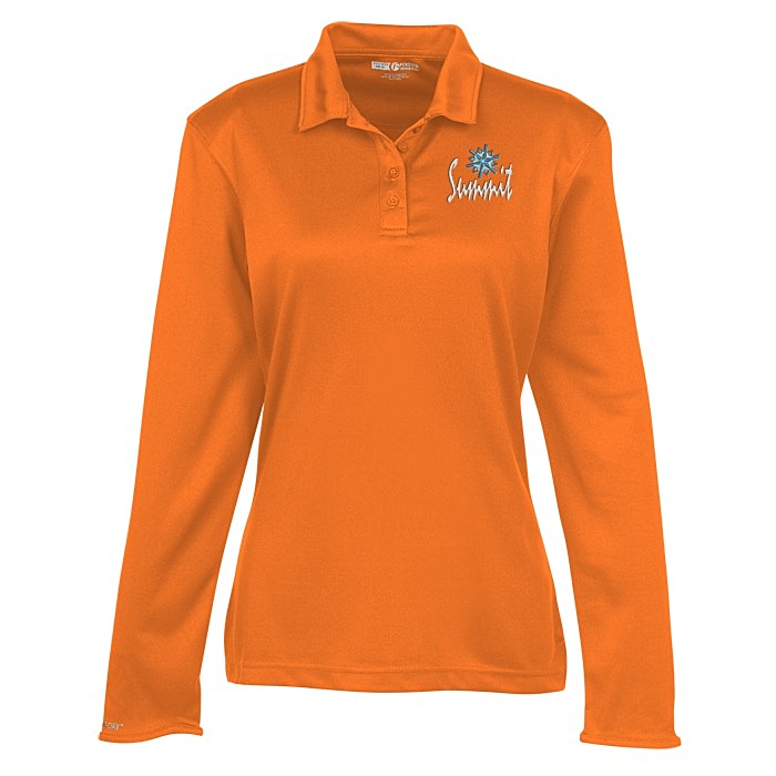 Custom Summit Performance Long Sleeve Polo - Ladies'