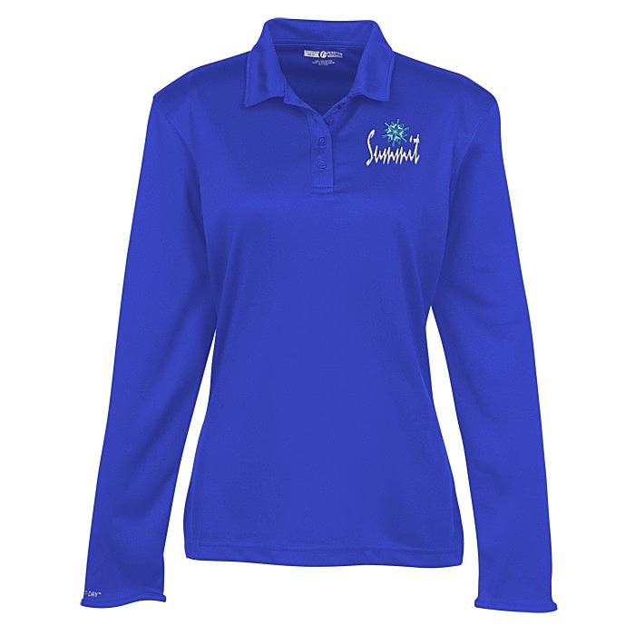 Custom Summit Performance Long Sleeve Polo - Ladies'