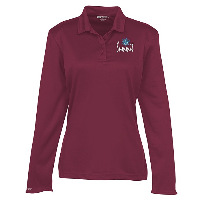 Custom Summit Performance Long Sleeve Polo - Ladies'