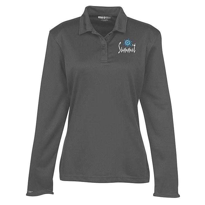 Custom Summit Performance Long Sleeve Polo - Ladies'