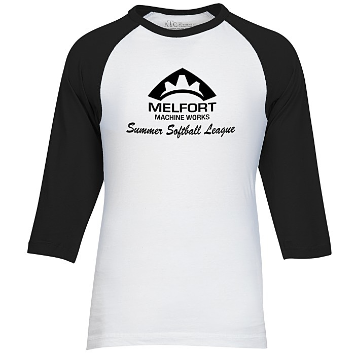 Custom Euro Spun Cotton Baseball Tee - Men's - Screen