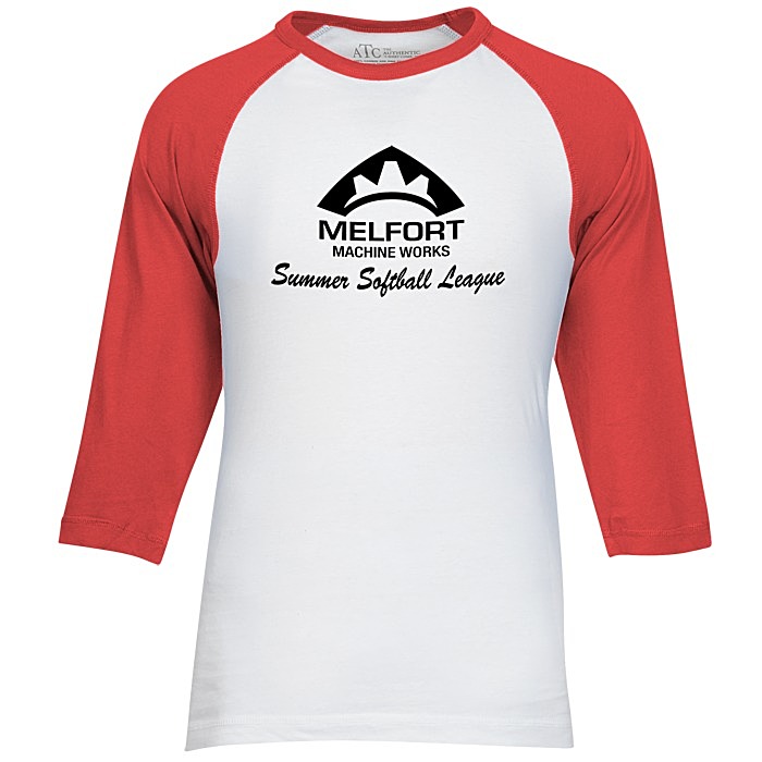 Custom Euro Spun Cotton Baseball Tee - Men's - Screen