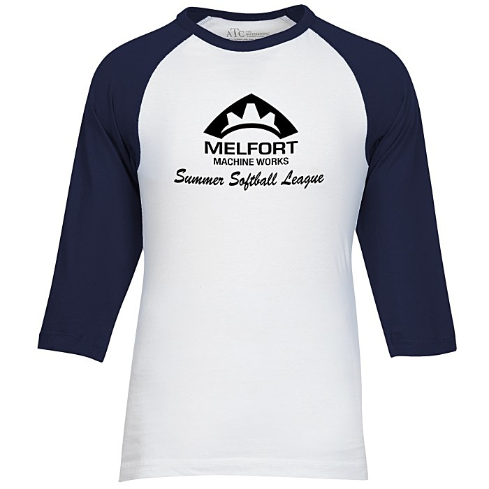 Custom Euro Spun Cotton Baseball Tee - Men's - Screen