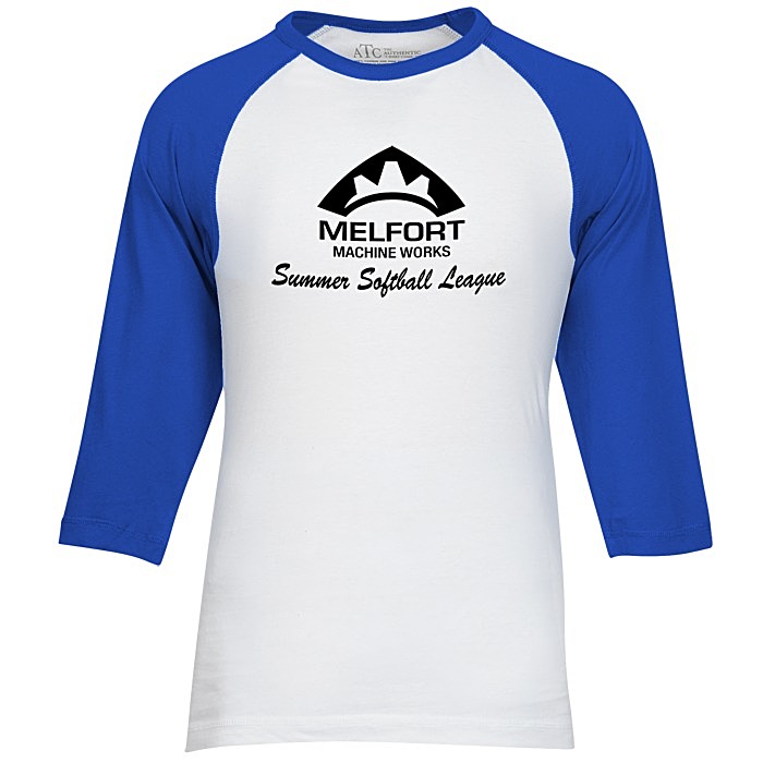 Custom Euro Spun Cotton Baseball Tee - Men's - Screen