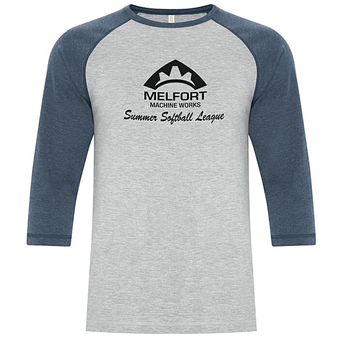 Custom Euro Spun Cotton Baseball Tee - Men's - Screen
