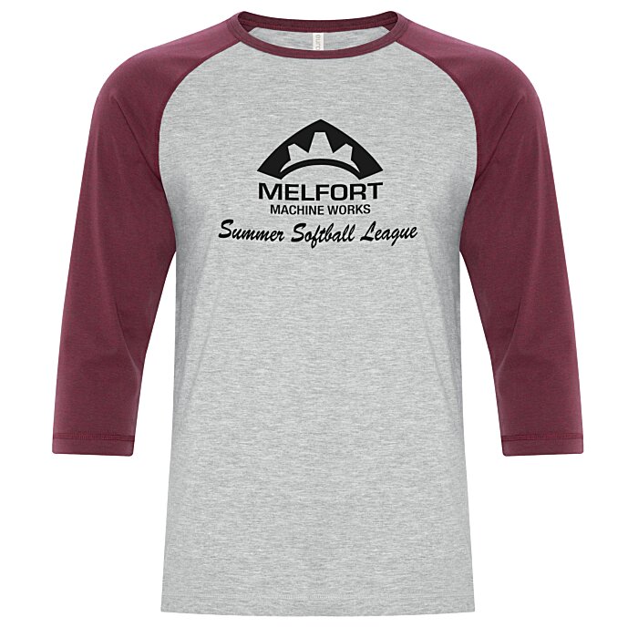 Custom Euro Spun Cotton Baseball Tee - Men's - Screen