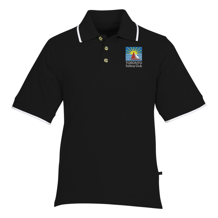 Custom Tipped Combed Cotton Pique Polo - Men's