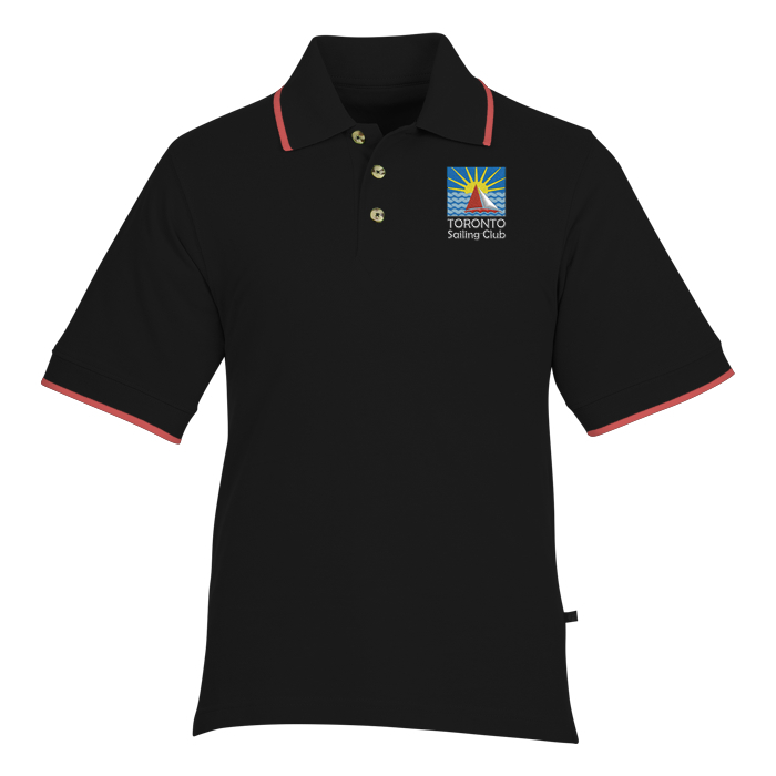 Custom Tipped Combed Cotton Pique Polo - Men's