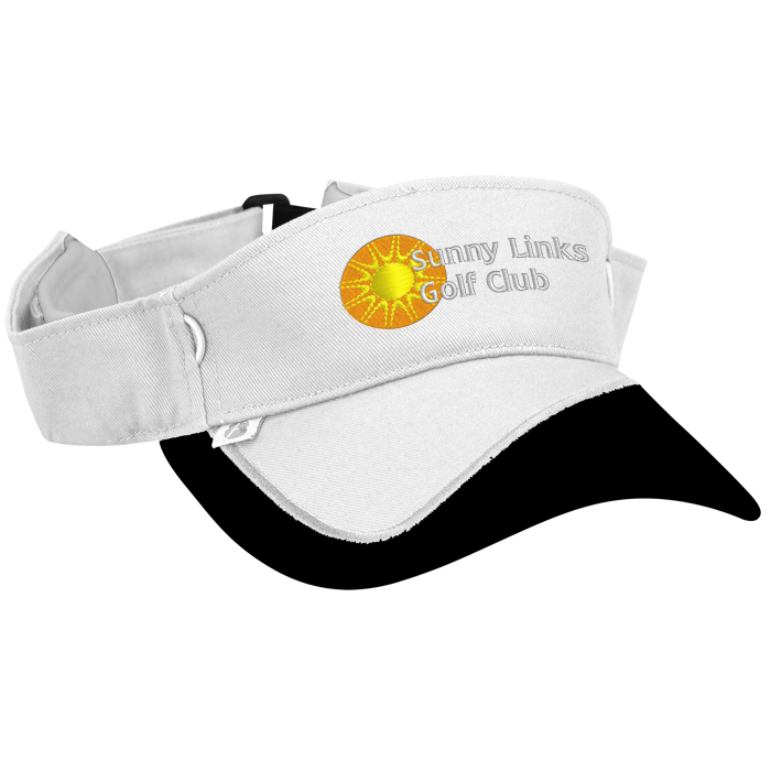 Custom Fairway Wicking Golf Visor with Tee Holder