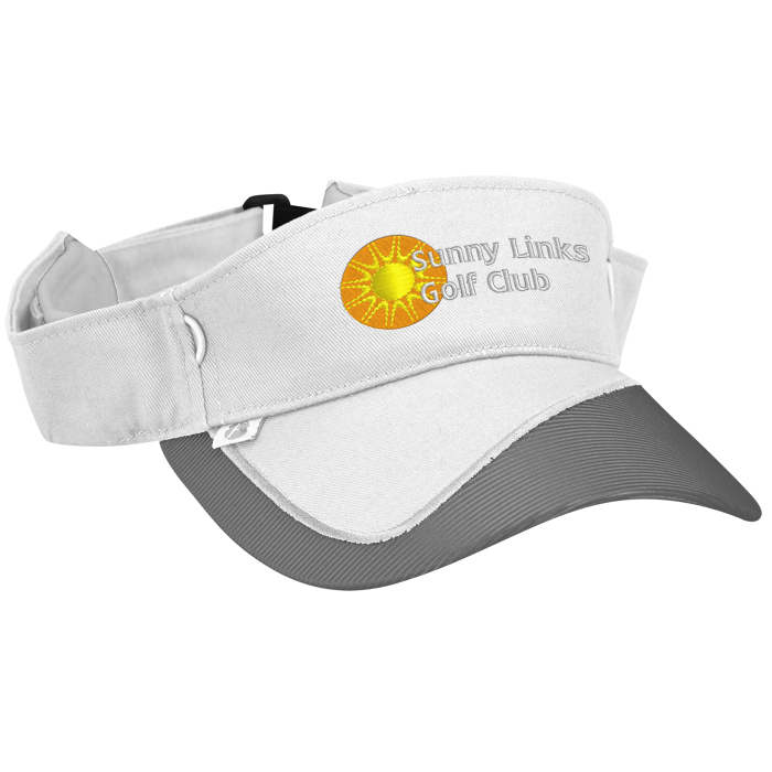 Custom Fairway Wicking Golf Visor with Tee Holder