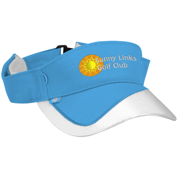 Custom Fairway Wicking Golf Visor with Tee Holder